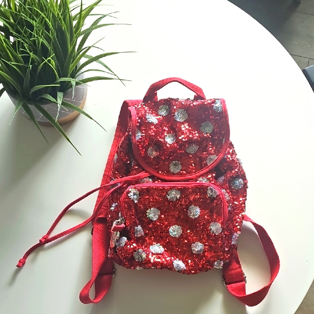 Disney Park Minnie Red Sequin Mini Backpack